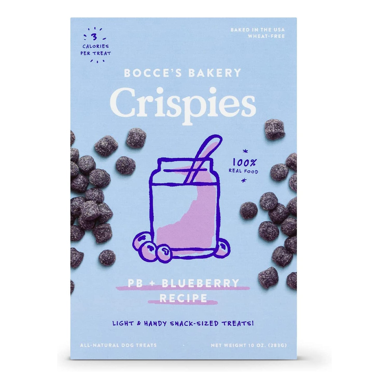 Bocces Dog Crispies Peanut Butter and Blueberry 10Oz Default Title