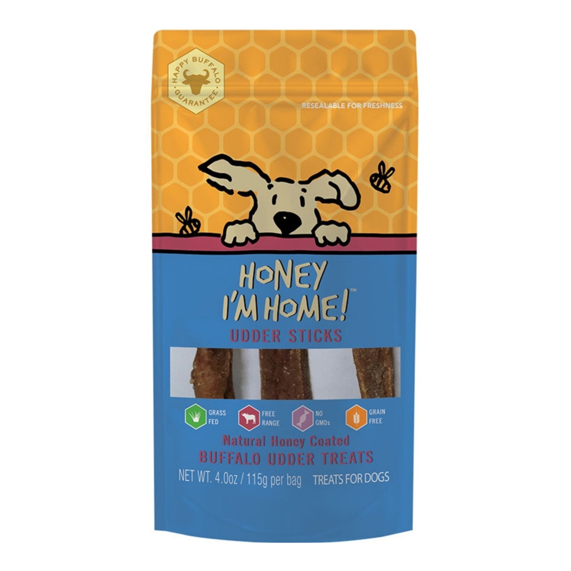 Honey Im Home Dog Buffalo Udder Sticks 4oz.