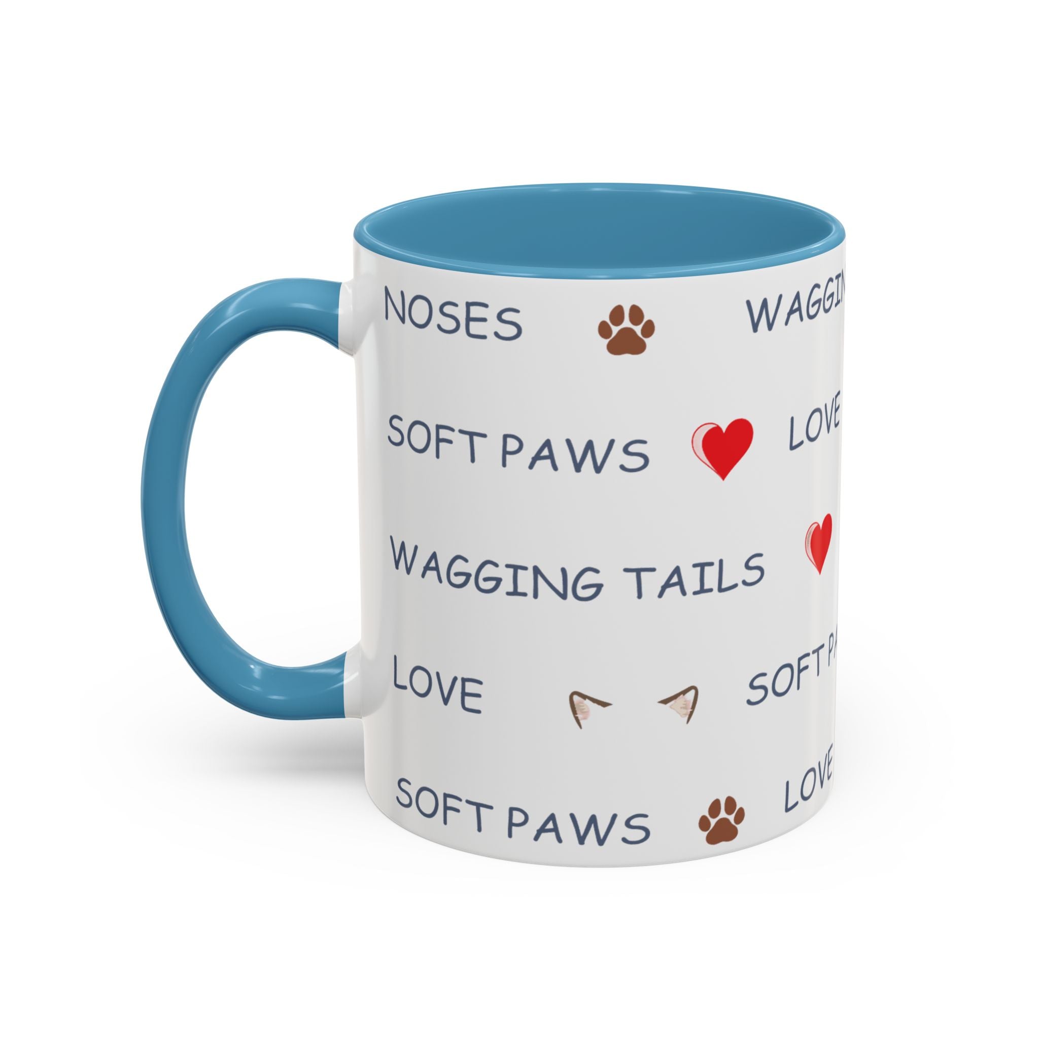 Warm & Fuzzy Pet Lover Collection - Wagging Tails & Kisses Design Mug