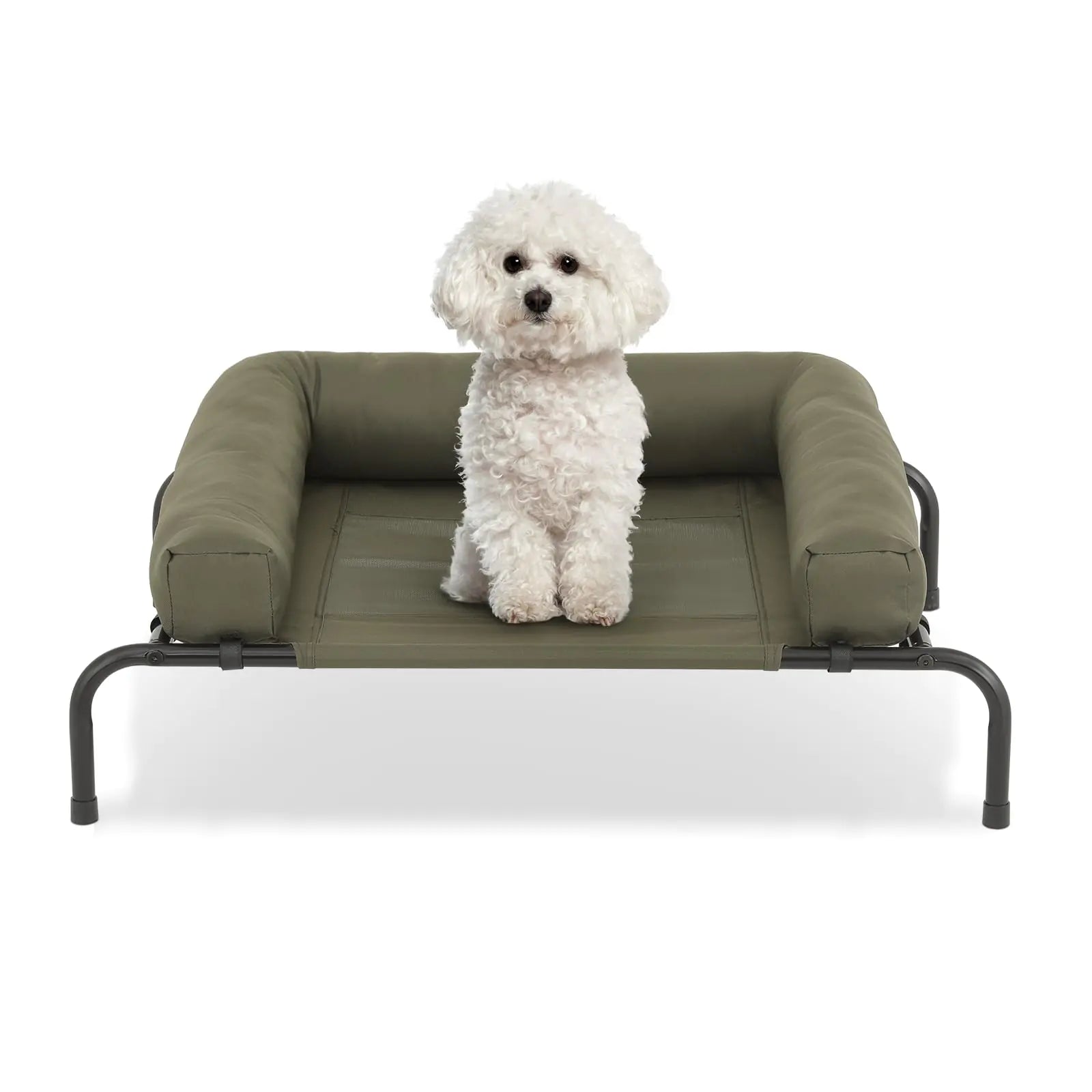 Elevated Mesh Dog Cot W/U-Shaped Bolster
