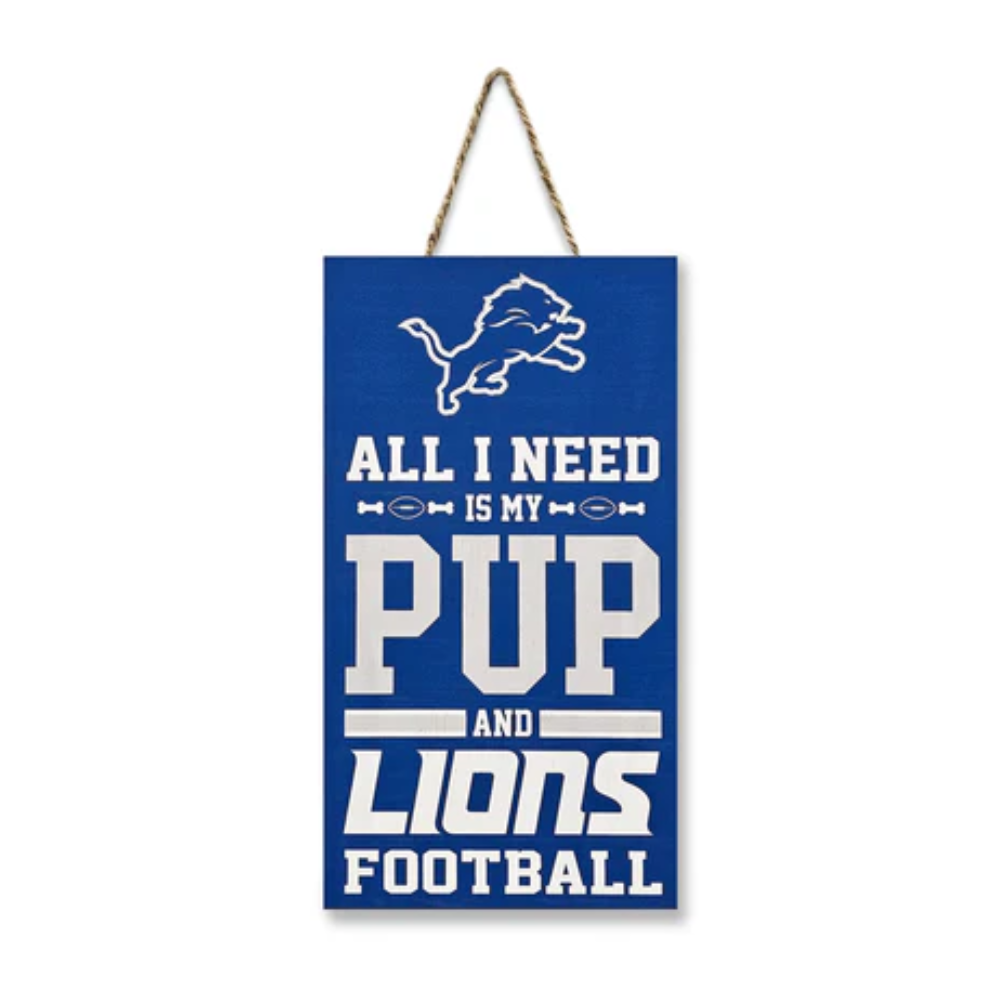 Detroit Lions, “All I Need is My Pup and Football”