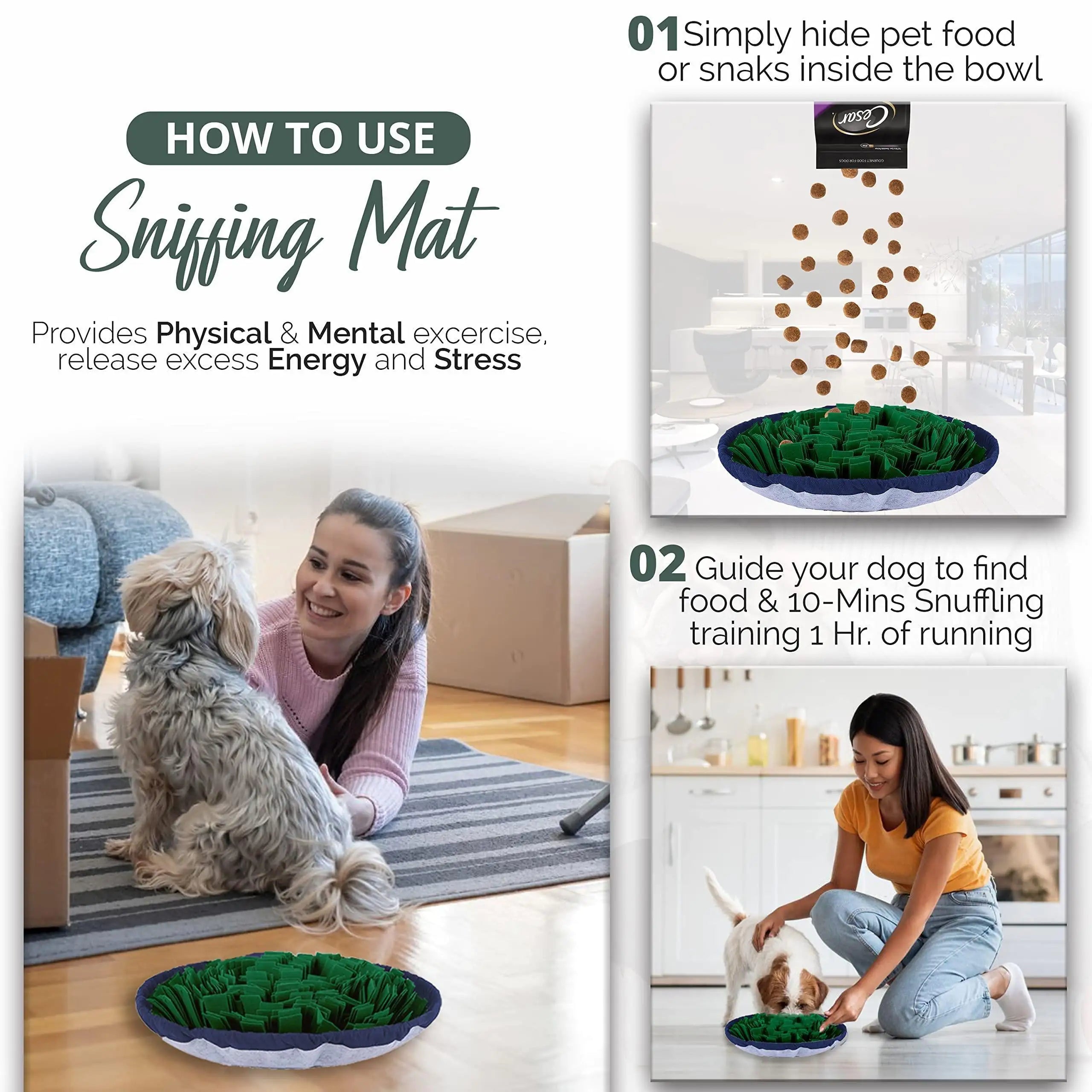 Adjustable Snuffle Mat for Enrichment Pet Stress Relief