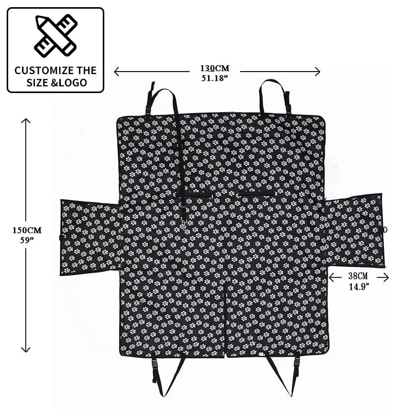 Supreme Back Seat Car Cover Mats W/Safety Belt