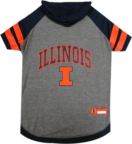 Illinois Fighting Illini Pet Hoodie Tee Shirt