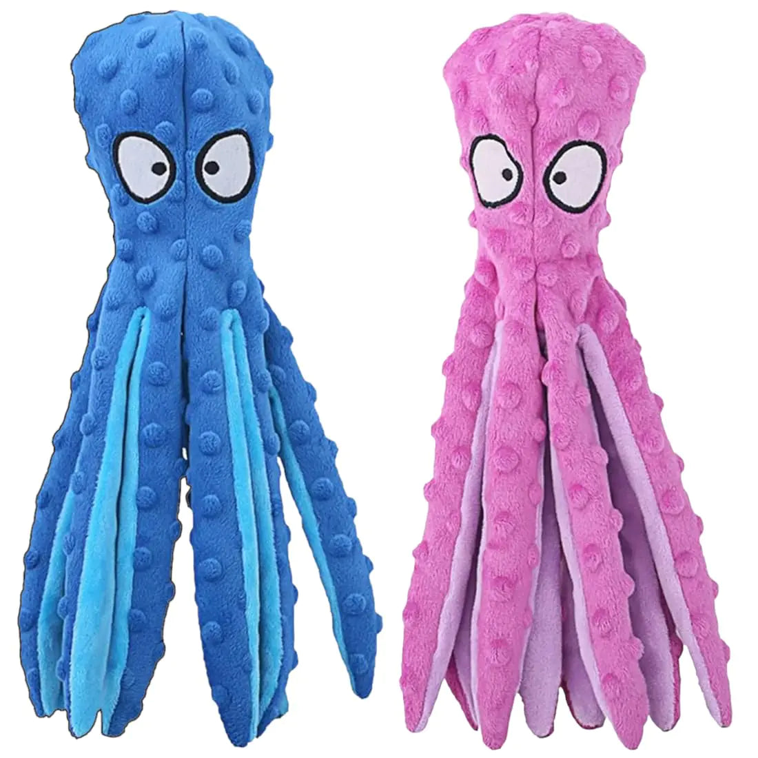 2-Pack Squeaky Octopus Crinkle Dog Toys – Small, Medium & Large Dogs