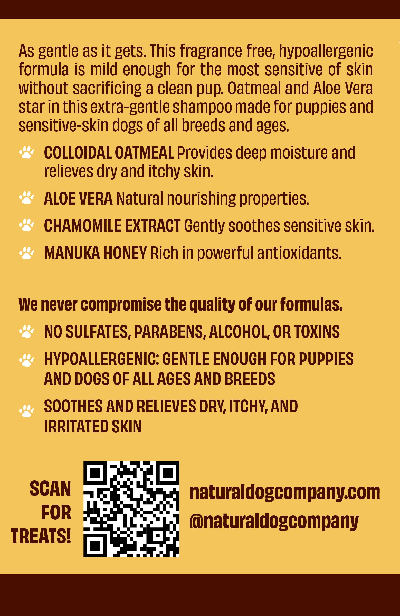 Oatmeal Sensitive Skin Shampoo 12 oz.