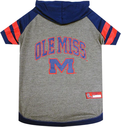 Ole Miss Rebels Pet Hoodie Tee Shirt