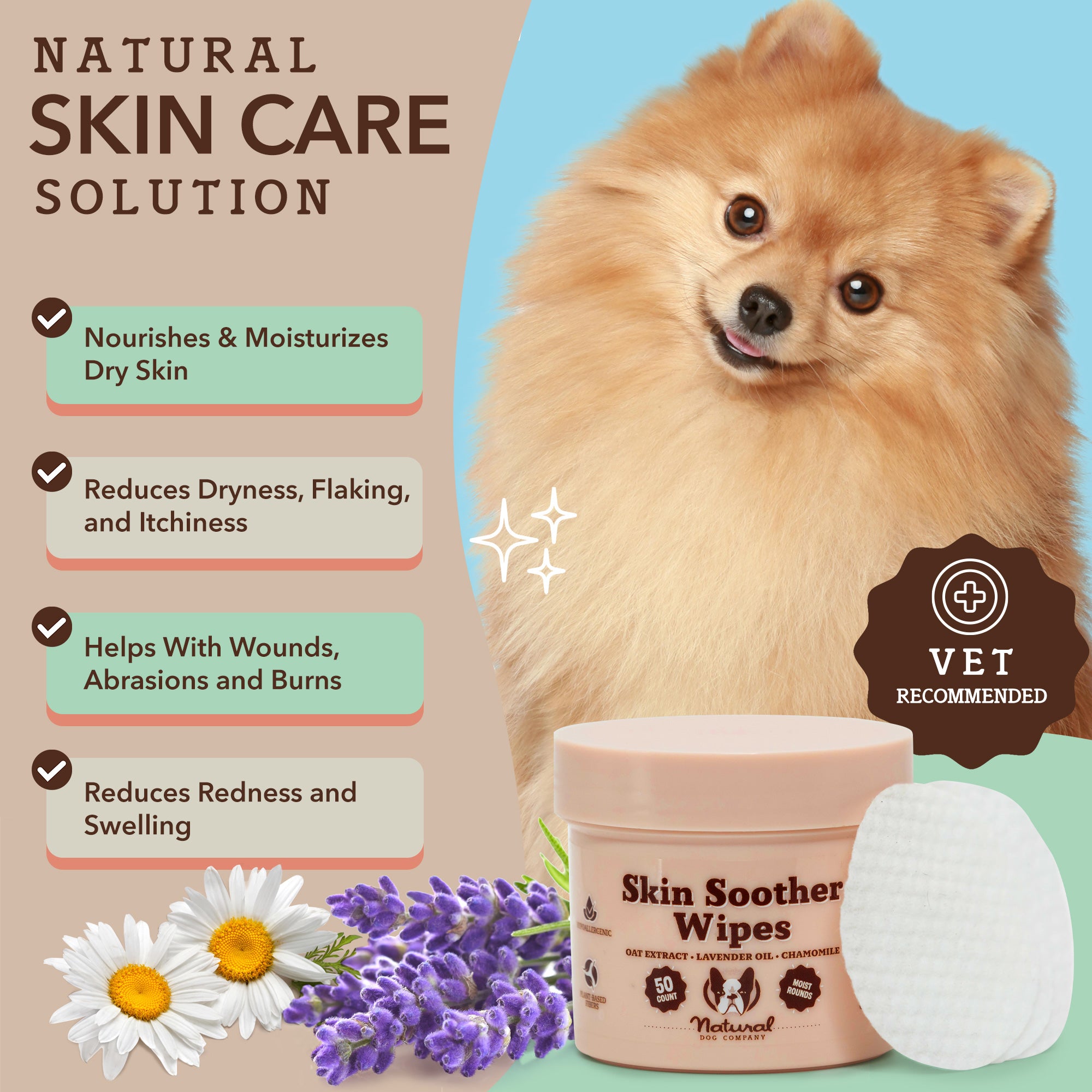 Skin Soother Wipes Jar 50 ct.