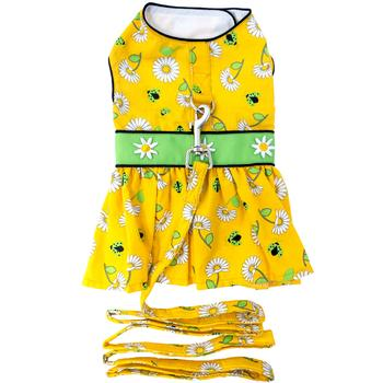 Ladybugs and Daises Dog Dress & Matching Leash