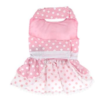 Polka Dot and Lace Dog Dress with Matching Leash