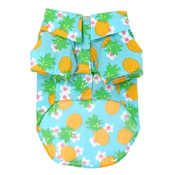Pineapple Luau Hawaiian Camp Shirt for Dogs