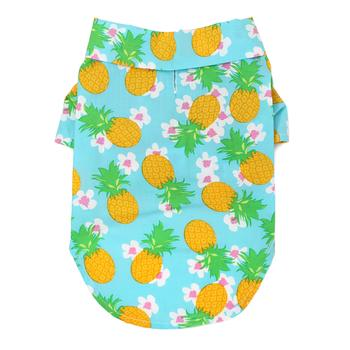 Pineapple Luau Hawaiian Camp Shirt for Dogs