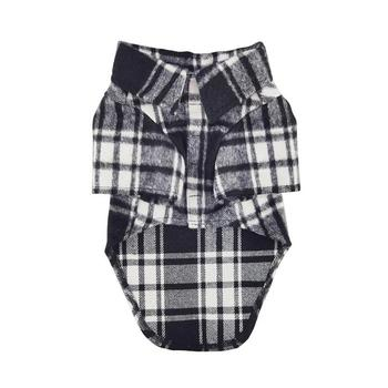 Flannel Dog Shirt - Black & White Plaid (PRE-ORDER Now for Early July Delivery!)