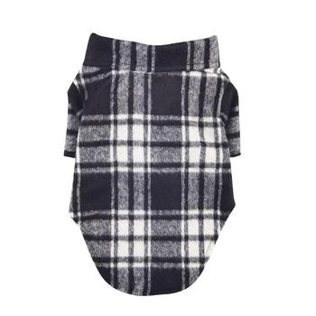 Flannel Dog Shirt - Black & White Plaid (PRE-ORDER Now for Early July Delivery!)
