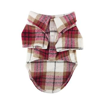 Flannel Dog Shirt - Red & White Plaid (PRE-ORDER Now for Early July Delivery!)