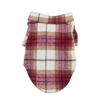 Flannel Dog Shirt - Red & White Plaid (PRE-ORDER Now for Early July Delivery!)
