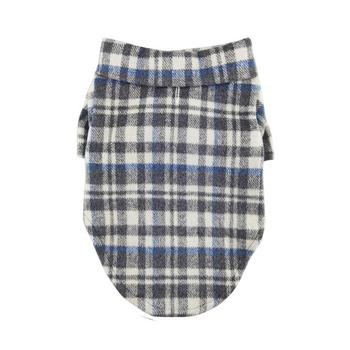 Flannel Dog Shirt - Gray & Blue Plaid (PRE-ORDER Now for Early July Delivery!)