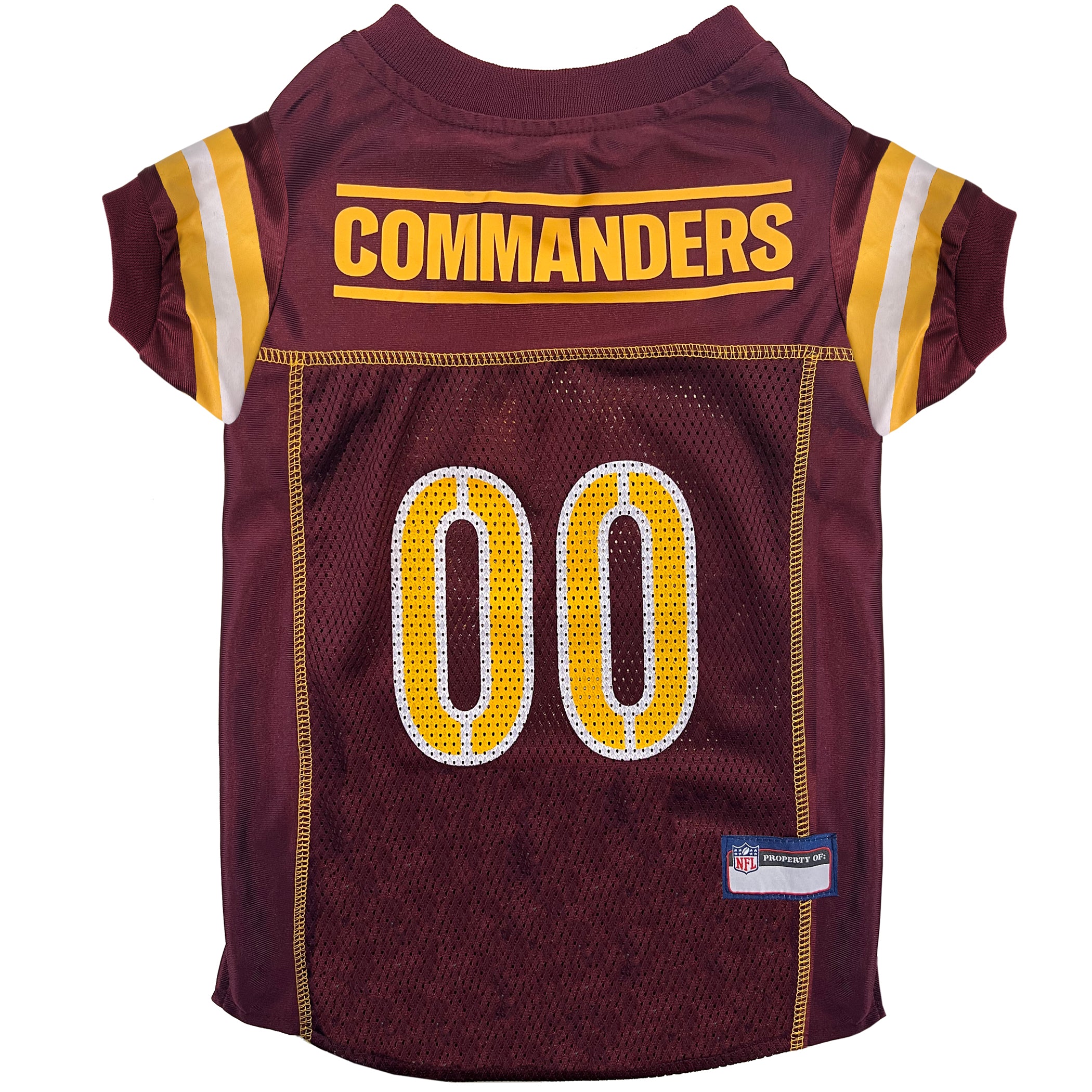 Washington Commanders Pet Striped Jersey