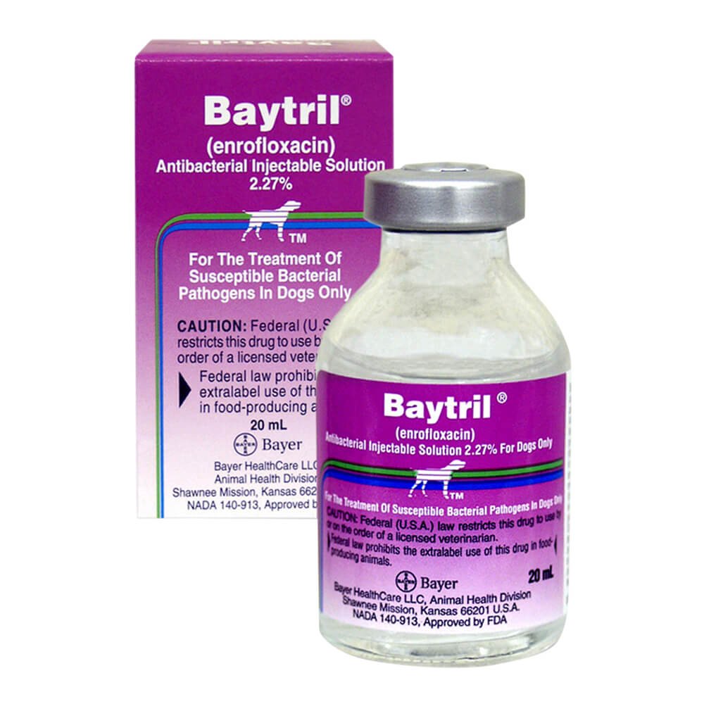 Rx Baytril 2.27% x 20 ml injectable solution