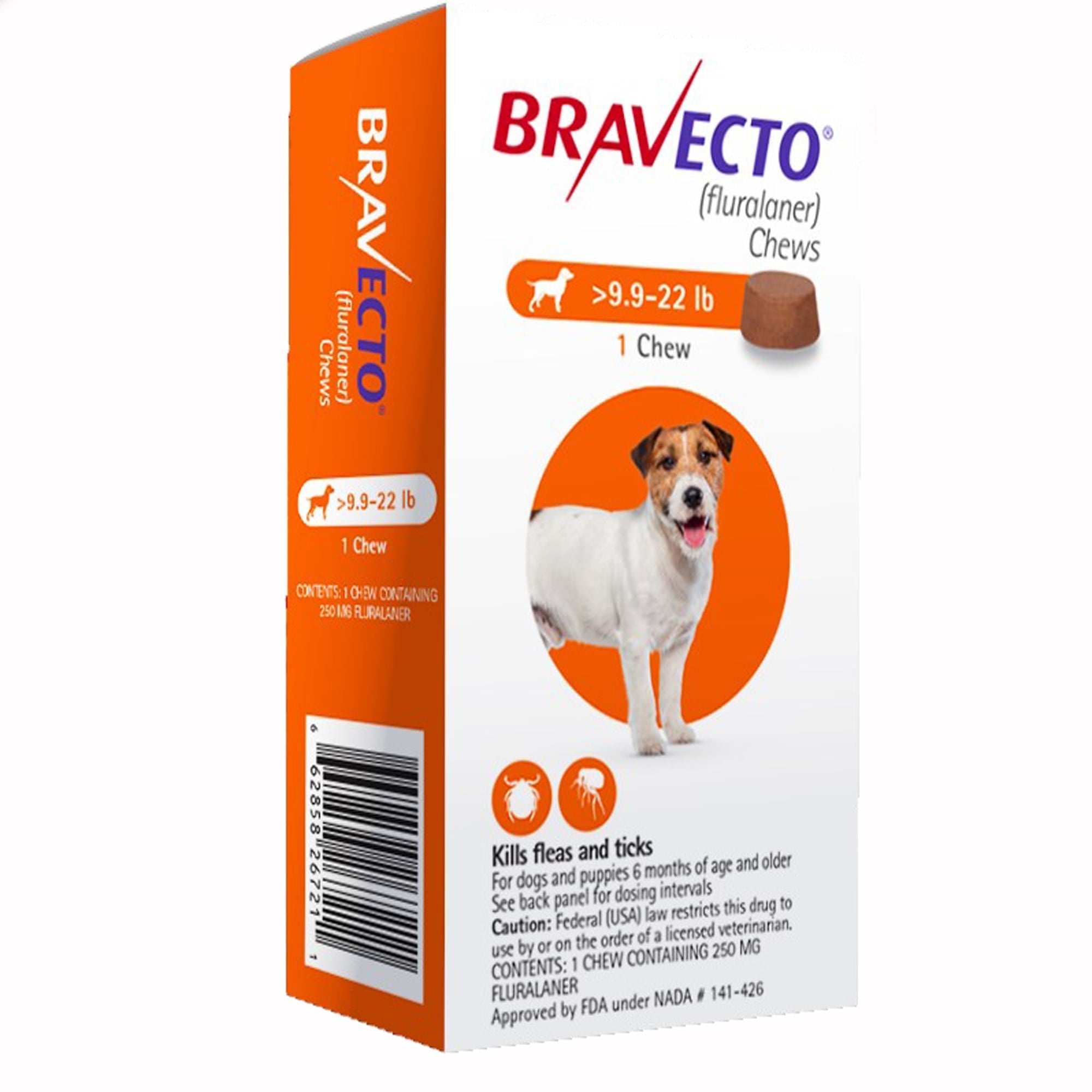 Rx Bravecto 9.9-22lbs x 1 chew