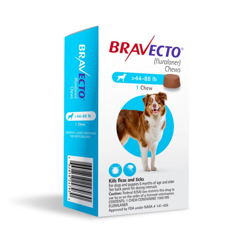 Rx Bravecto 44-88lbs x 1 chew
