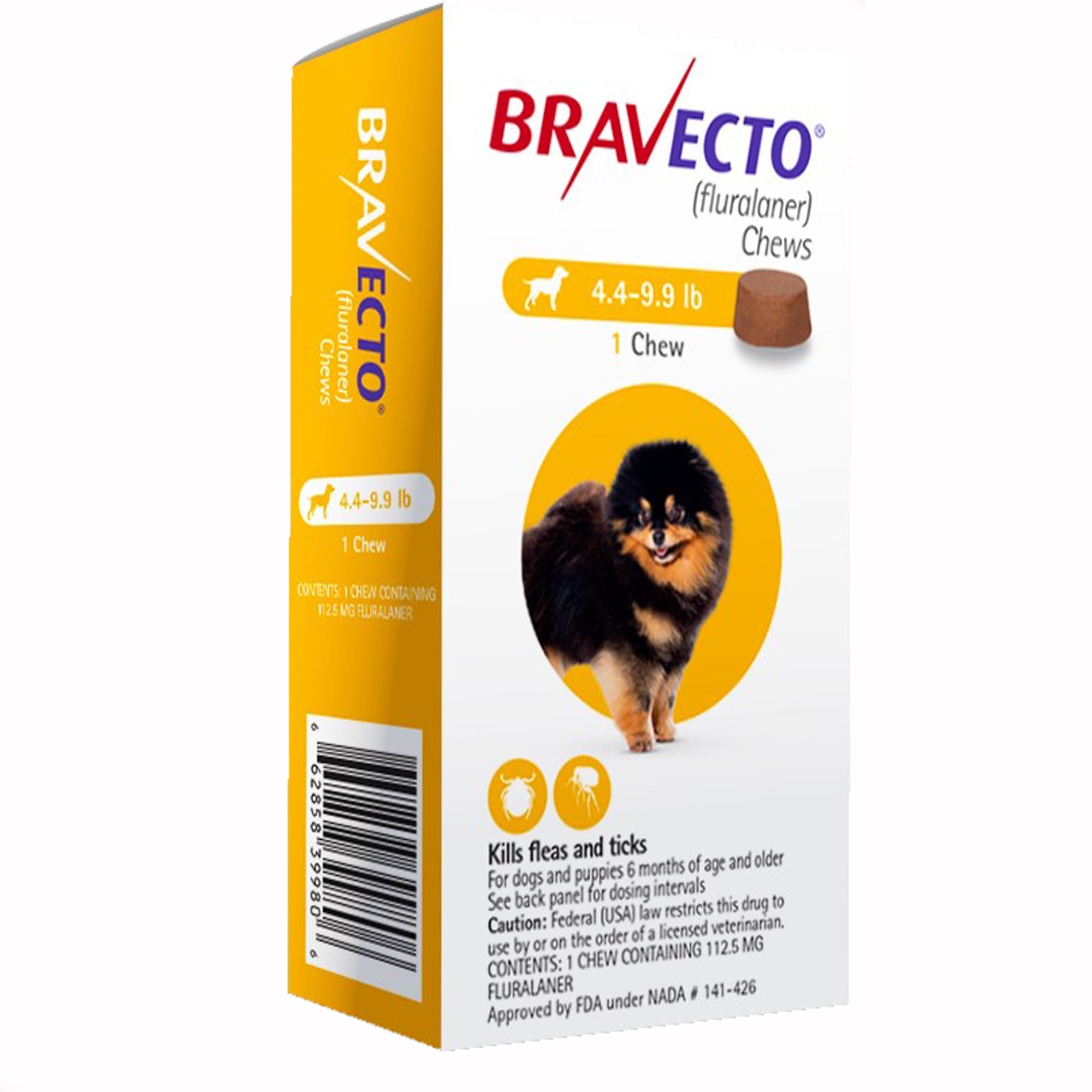 Rx Bravecto 4.4-9.9lbs x 1 chew