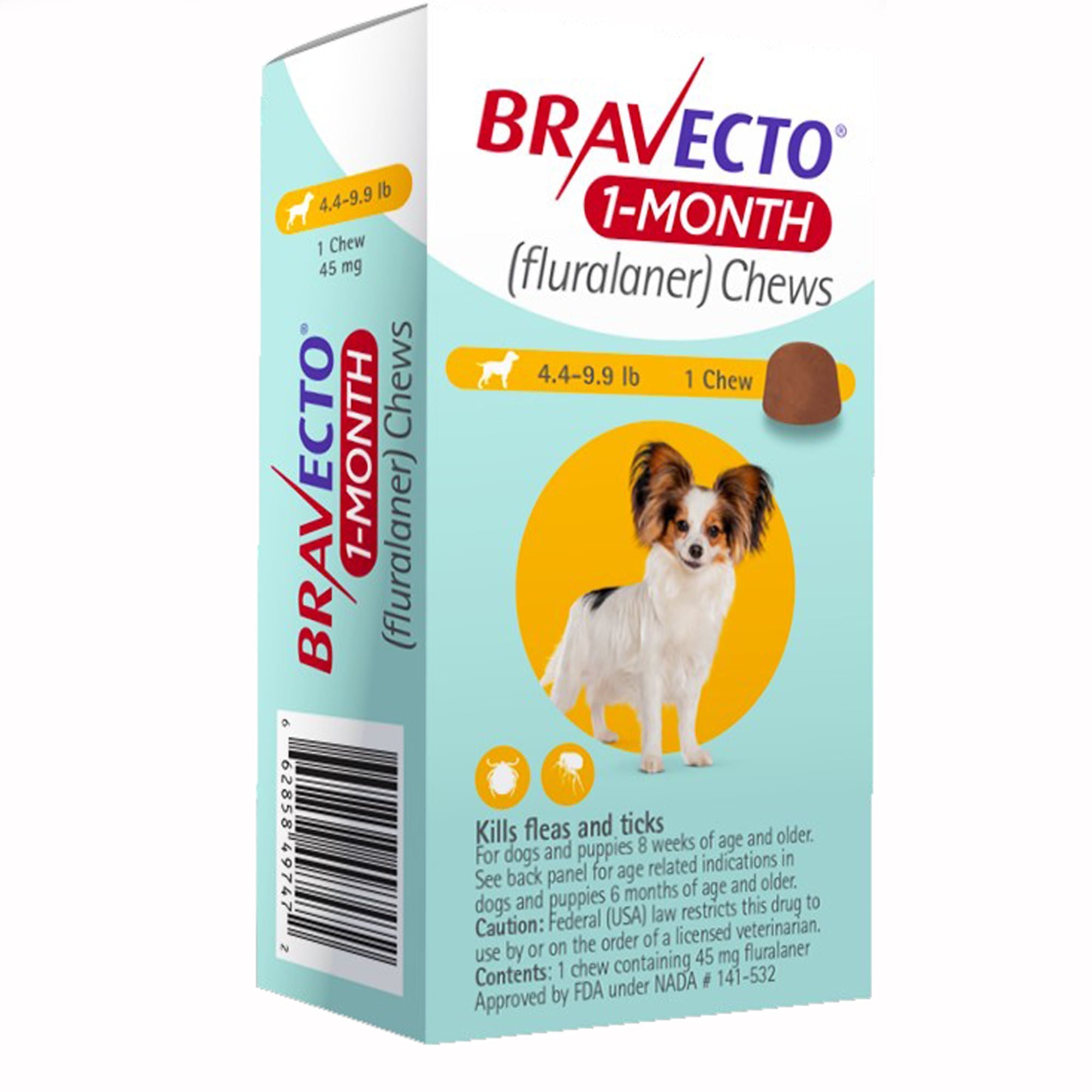 Rx Bravecto 1 month  4.4-9.9lbs x 1 tablet