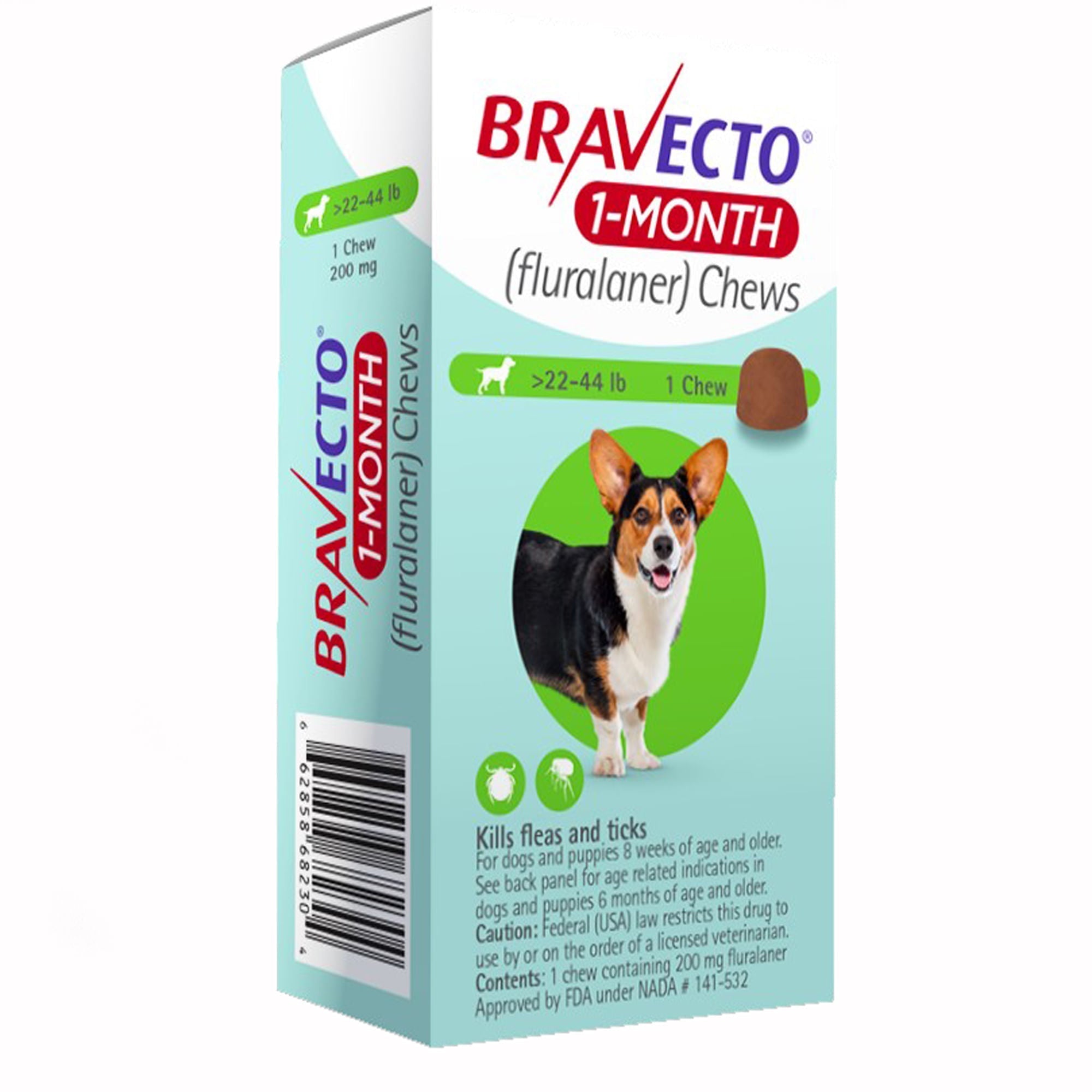 Rx Bravecto 1 month 22-44lbs x 1 tablet