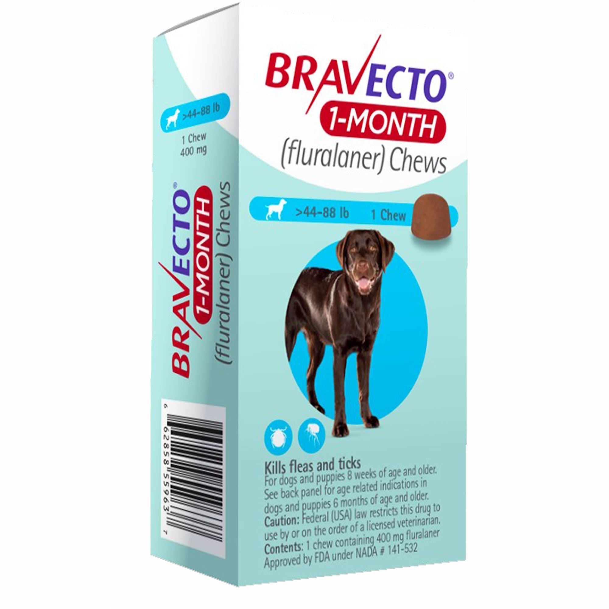 Rx Bravecto 1 month 44-88lbs x 1 tablet