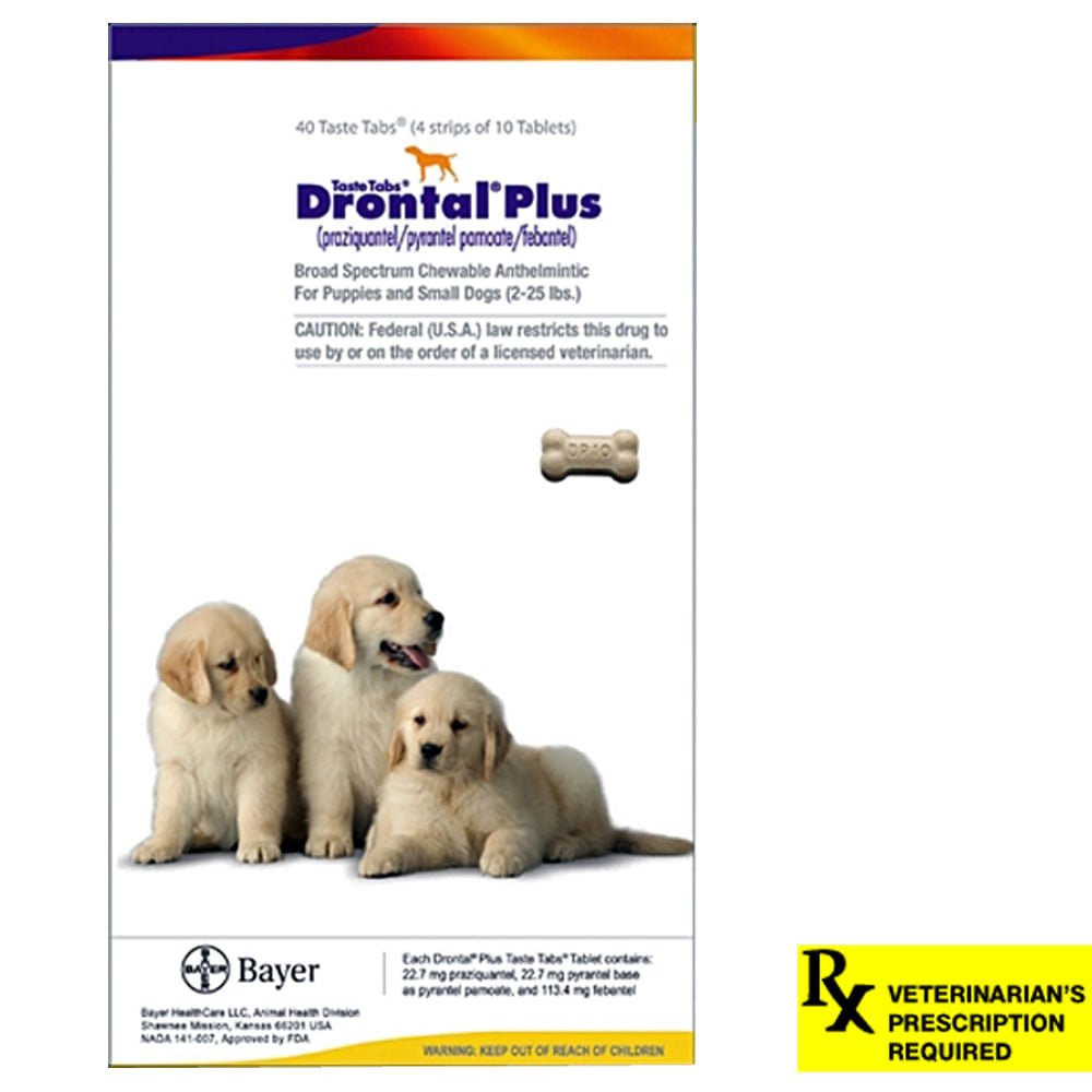 Rx Drontal Plus 22.7mg x 40 taste tablets