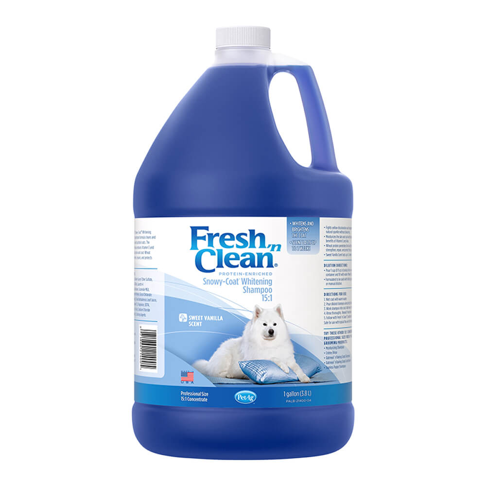Fresh `n Clean Snowy-Coat Whitening Shampoo  Sweet Vanilla  1-Gallon