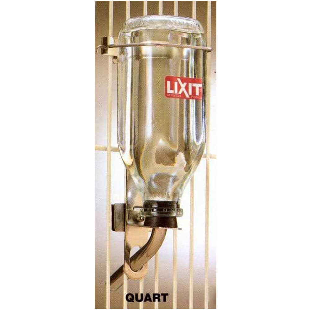 Lixit Glass Water Bottle 32 oz, Large Tube