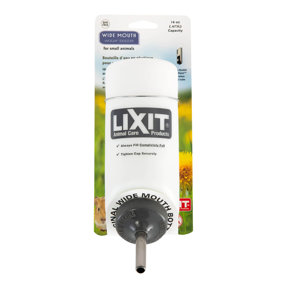 Lixit Plastic Wide Mouth Bottle,16 oz