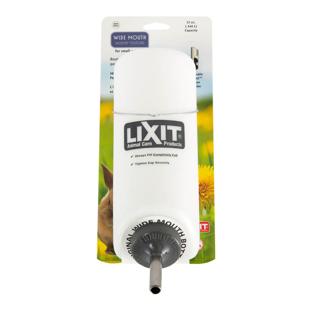 Lixit Plastic Wide Mouth Bottle, 32 oz