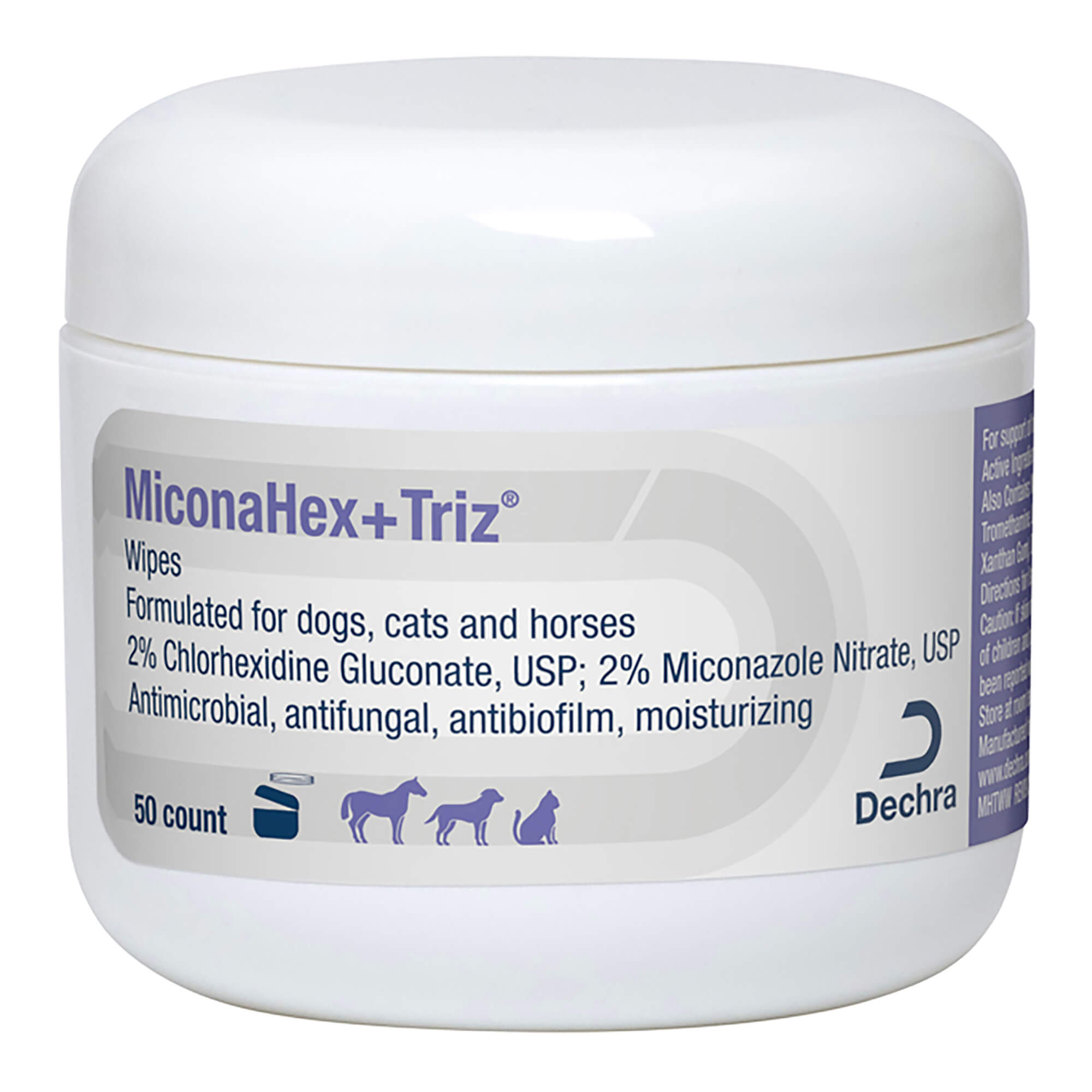 MiconaHex+Triz Wipes, 2.25" round, 50 count jar