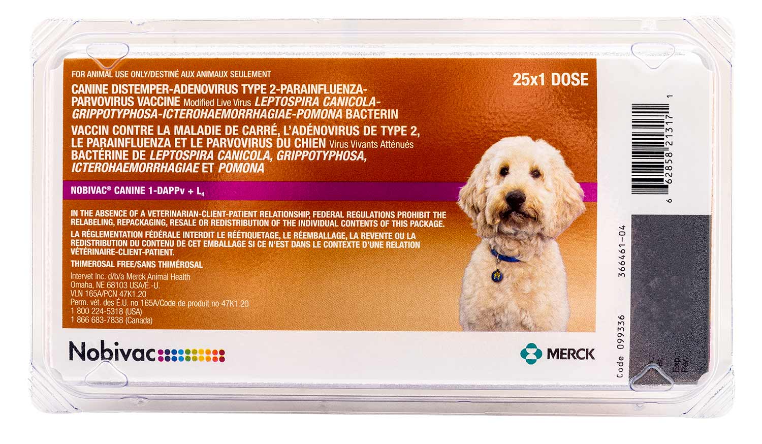 Nobivac Canine 1-DAPPv+L4, 25 s/d