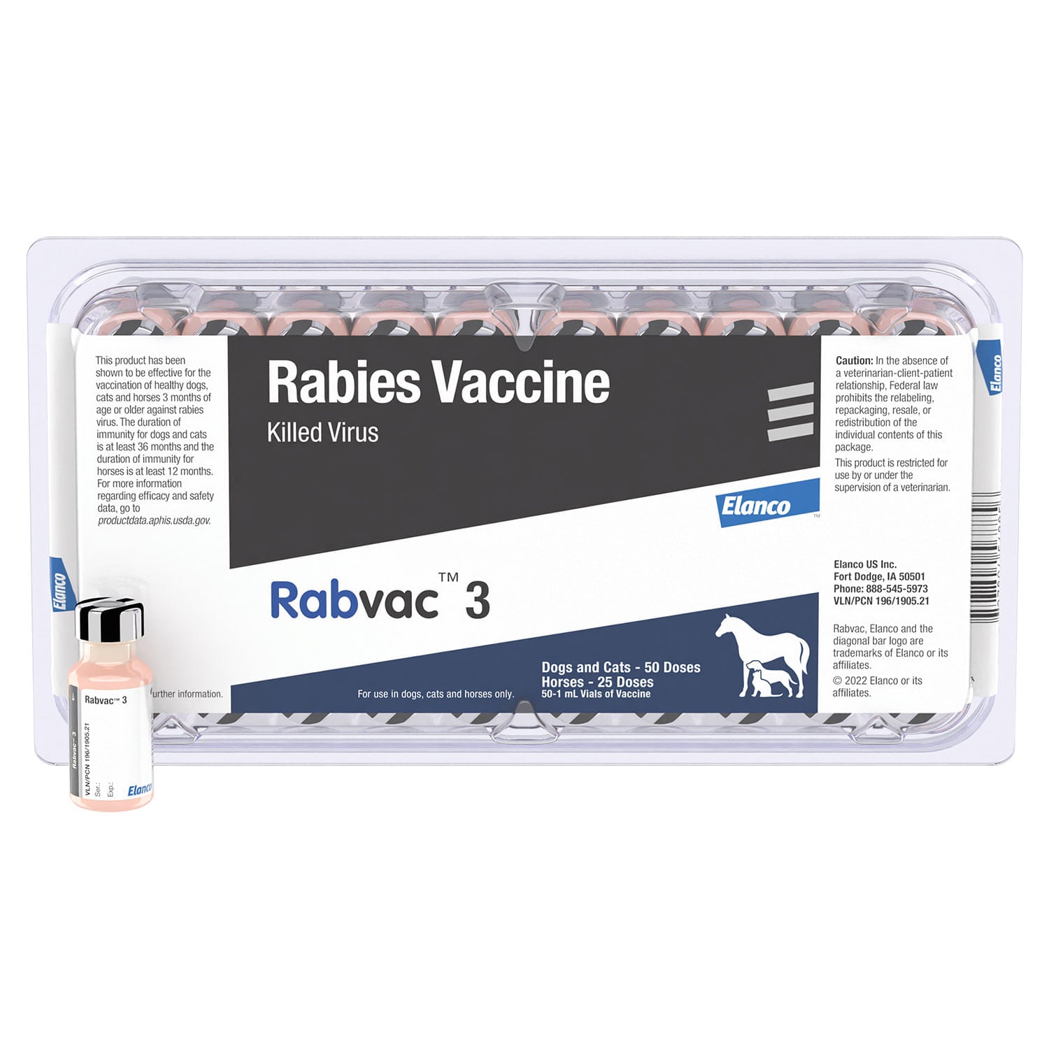Rx RabVac 3 (50 x 1) w/o Tags