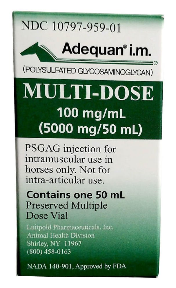 Rx Adequan I.M. multi-dose 100mg/ml x 50ml vial