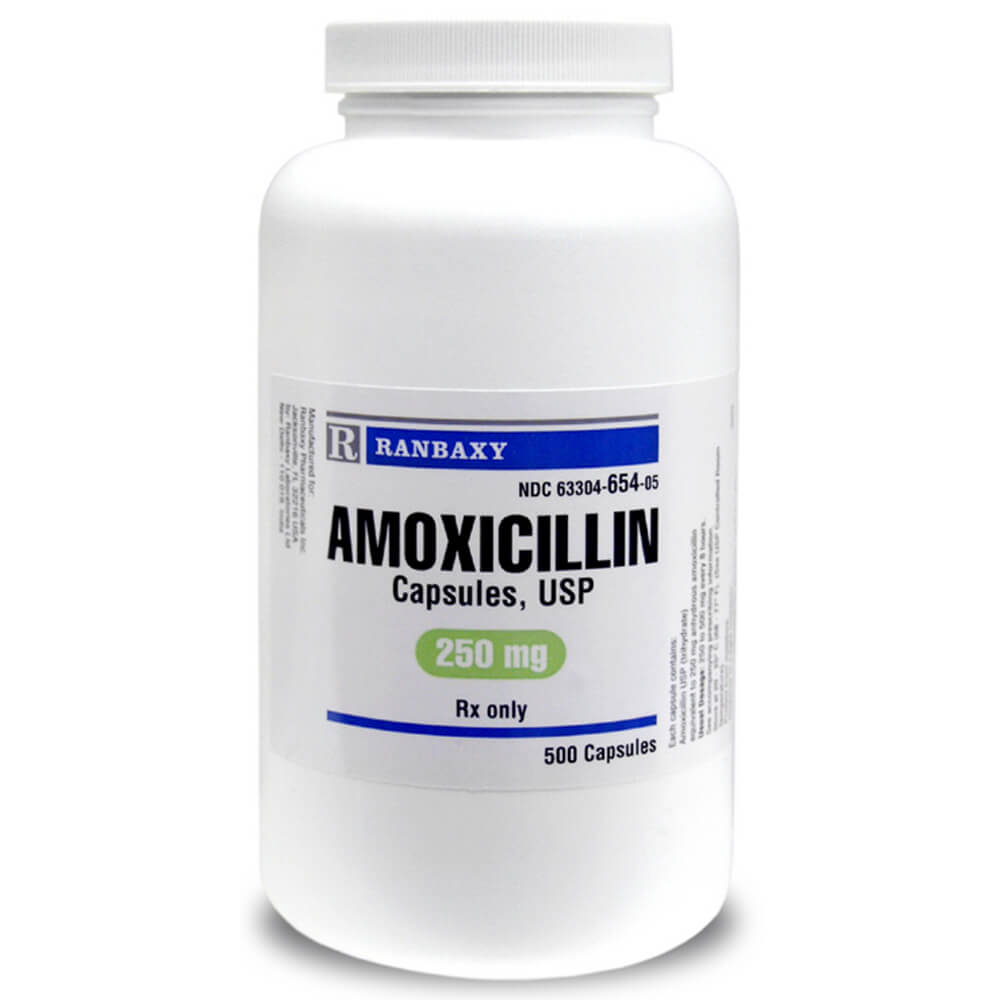 Amoxicillin Rx  Capsules  250 mg x 500 ct