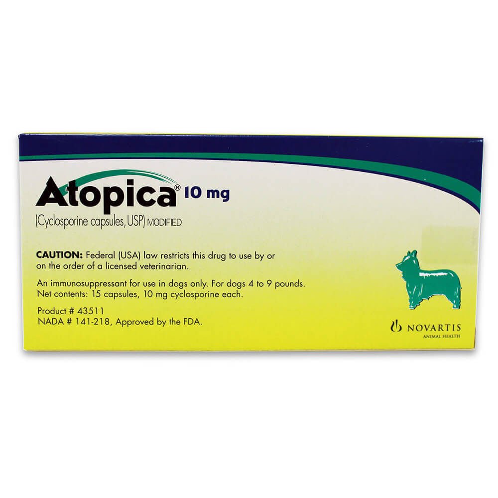 Rx Atopica 10mg x 15 capsules