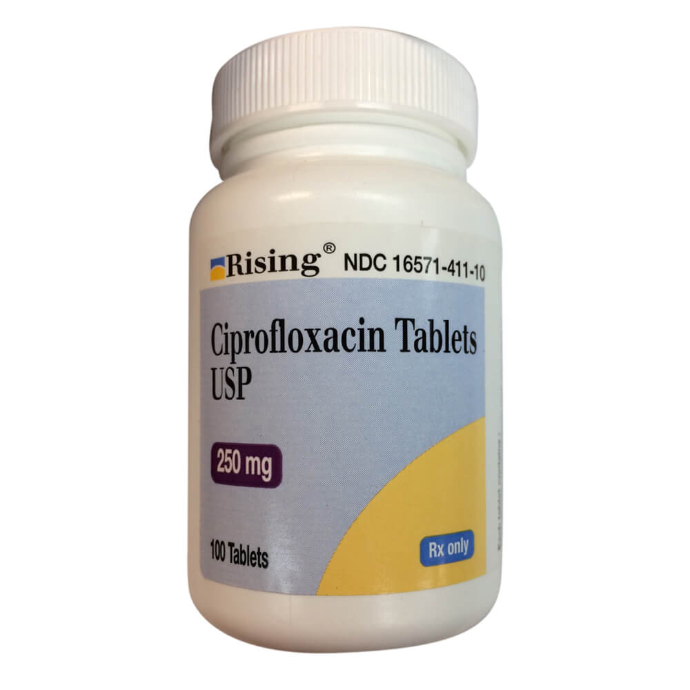Rx Ciprofloxacin 250mg x 100 tablets