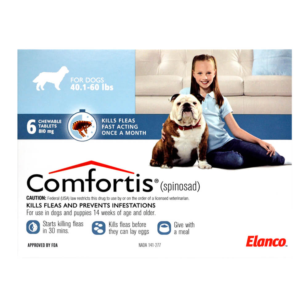 Rx Comfortis 40.1-60 lb Dogs x 6 tablets