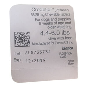 Rx Credelio 4.4-6 lbs (Yellow) x 1 tablet