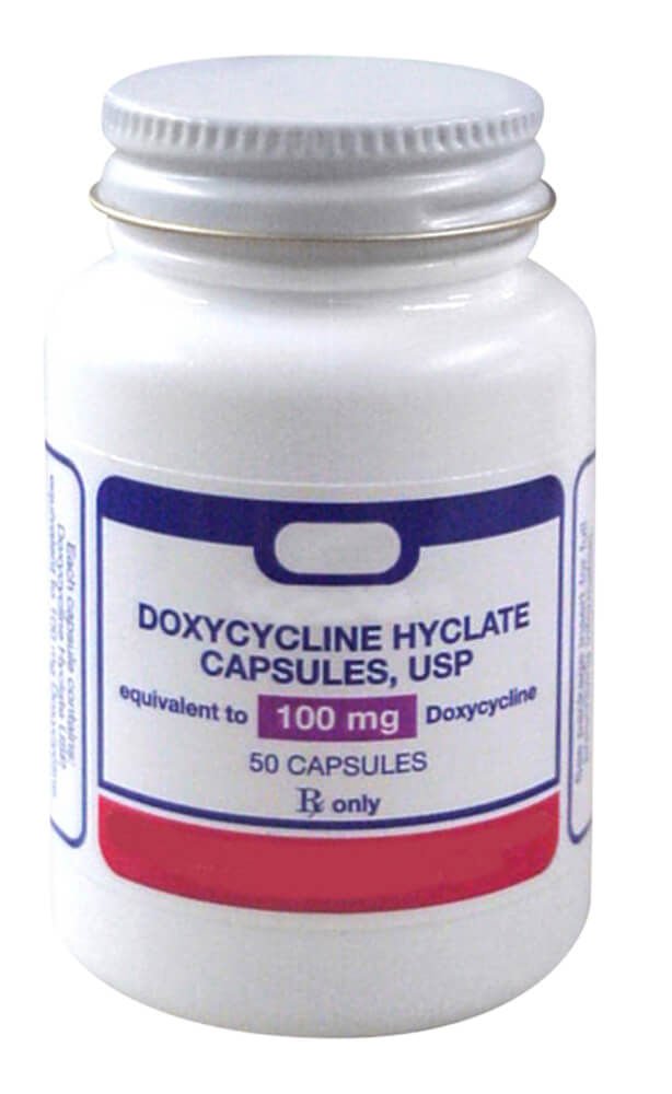 Rx Doxycycline Hyclate 100mg x 50 capsules