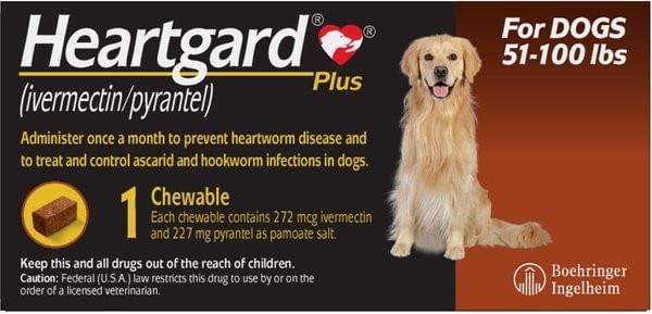 Rx Heartgard plus 51-100lbs x1 tablet
