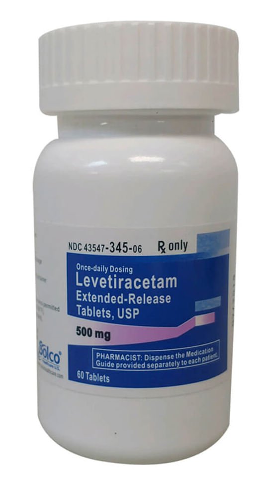 Rx Levetiracetam ER 500mg x 60 tablets0ct