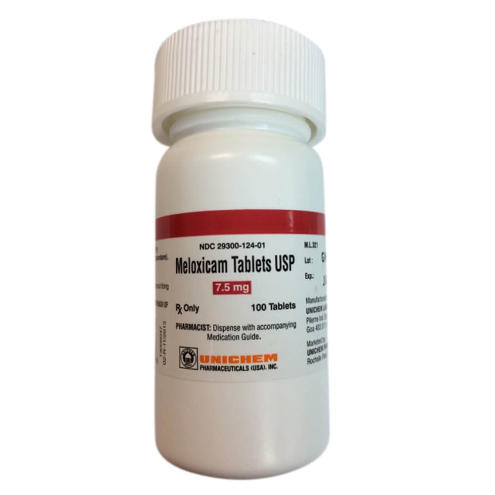 Rx Meloxicam 7.5mg x 100 tablets
