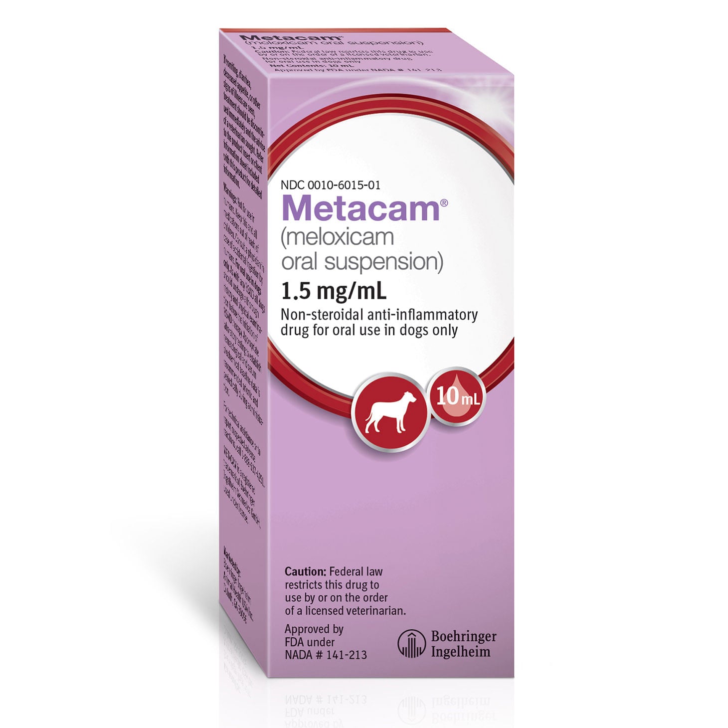 Rx Metacam oral suspension 1.5 mg/ml x 10 ml bottle