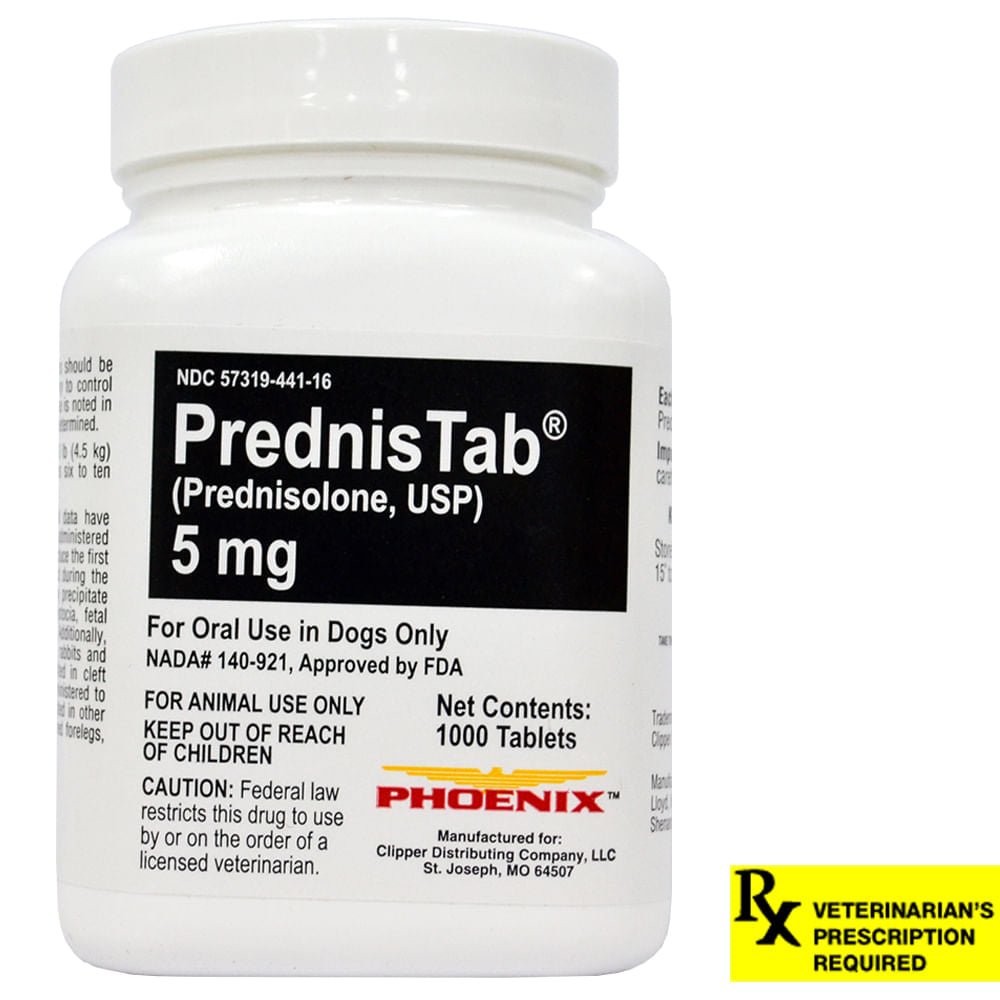 Rx Prednistab (Prednisolone) 5mg x 1000 tablets