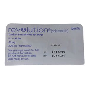 Rx Revolution canine 5.1-10lbs x 1 month